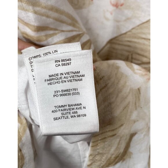 Tommy Bahama Womens Two Palms Ruffle Linen Shift Dress Multicolor Tropical Sz XS - Picture 11 of 16